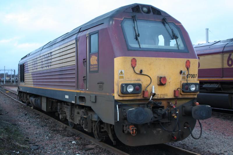 67007: EWS 67007 Sitting at Mossend yard. Photo of 67007