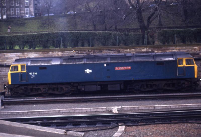 47710 @ Waverley: 47710 pre ScotRail livery stabled Waverley Photo of 47710 @ Waverley