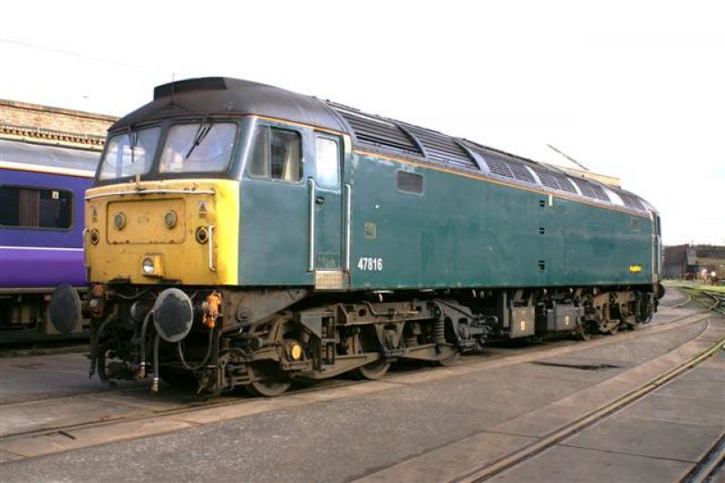 47816: 47816 in the yard at Railcare Glasgow on 27-02-07 Photo of 47816