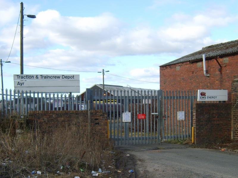 Ayr Depot Entrance 9th February 2010: For how long ?? Photo of Ayr Depot Entrance 9th February 2010