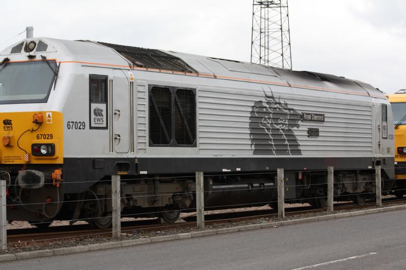 67029: 67029 Royal Diamond sitting in Mossend yard 3/4/10 Photo of 67029