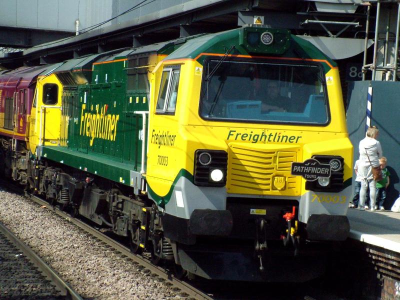 70003 At Leeds: 70002 with 66154 DIT after arriving with a Swindon to Leeds Charter Photo of 70003 At Leeds