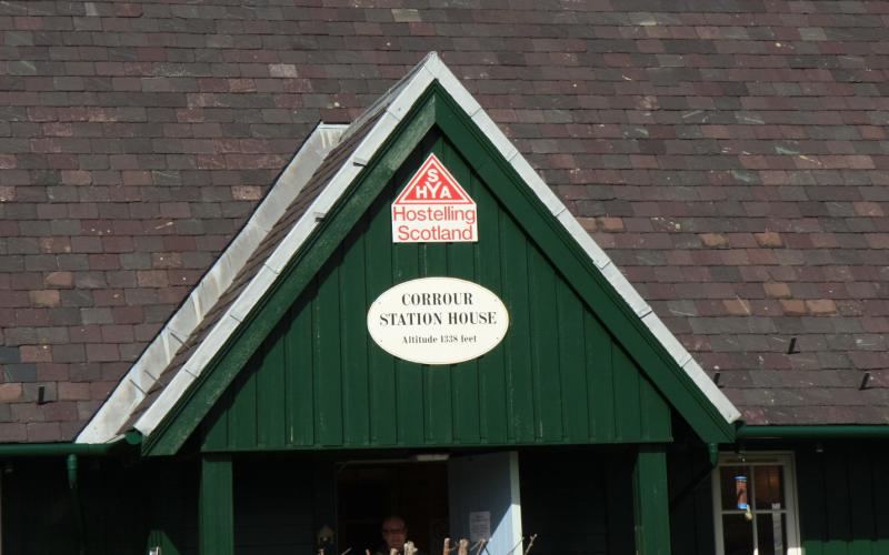 Corrour station house: SYHA Hostelling began operating Corrour station house from April 30 2010. New sign has appeared above the main door. Photo of Corrour station house