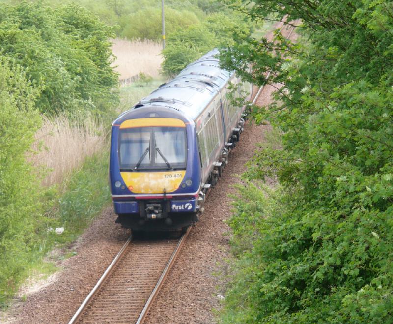 170.401: The first turbostar 170.401 on the Newburgh line. Photo of 170.401