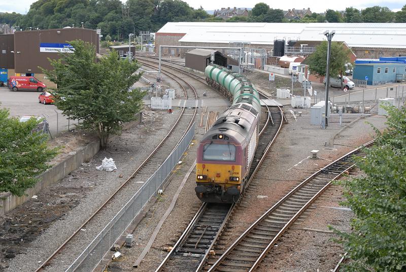 67030 on Lairg tanks 31 July 2010: 67030 on Lairg tanks leaving Inverness at 09:42 on 31st July 2010. Photo of 67030 on Lairg tanks 31 July 2010