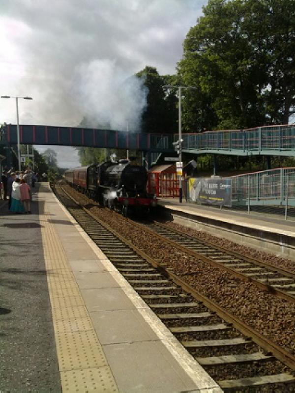 61994 at Dalgety Bay: 61994 on the second Fife Circle tour at Dalgety Bay on 22 August 2010 Photo of 61994 at Dalgety Bay