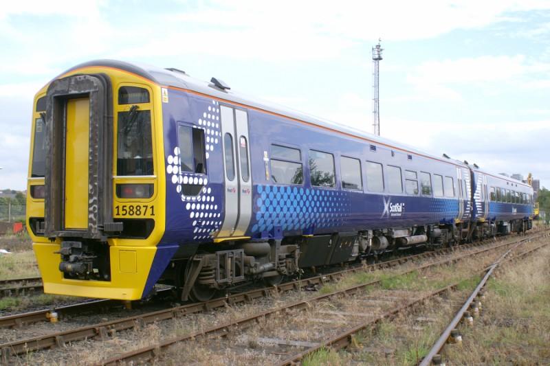 158871: 158871 the first 158 in the Saltire Livery stands in the yard at Railcare Springburn before departure on 5th September
Photo kind permission of Railcare & FirstScotrail Photo of 158871