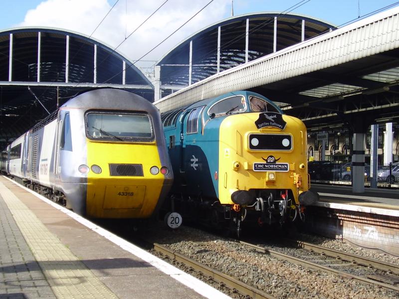 43318 & 55022 at newcastle 11/09/2010: 43318 & 55022 at newcastle 11/09/2010 Photo of 43318 & 55022 at newcastle 11/09/2010