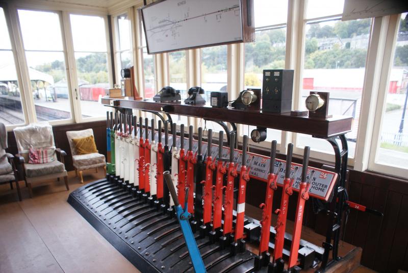 Bo'ness Box: Internal view of the Bo'ness & Kinneil Signal Box. Photo of Bo'ness Box