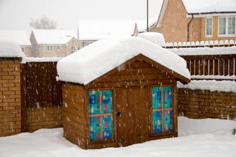 Nearly got snowed in: The snow was so bad, I nearly never got out the front door of my wee house Photo of Nearly got snowed in