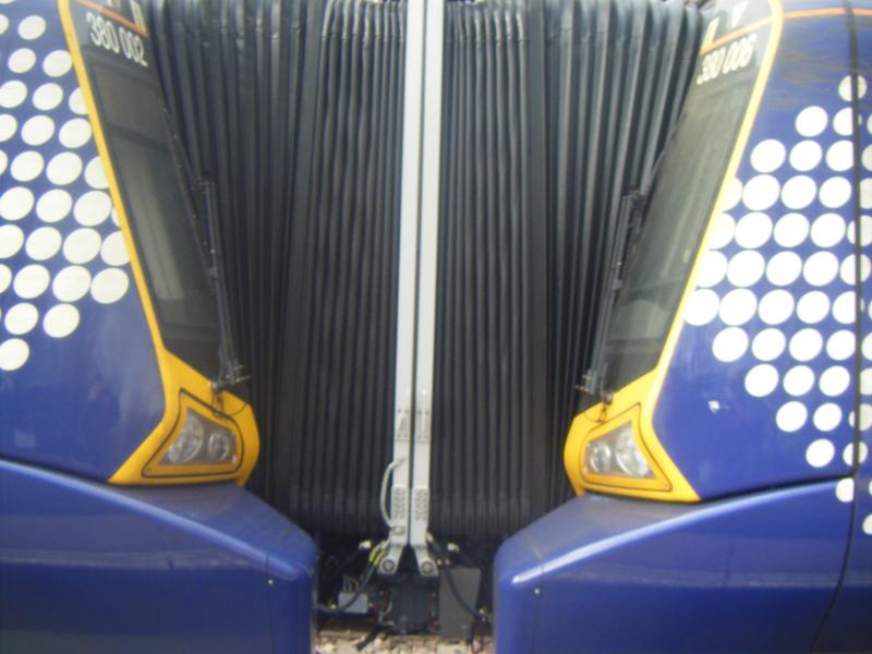 joint together: 380006 and 380002 at glengarnock Photo of joint together