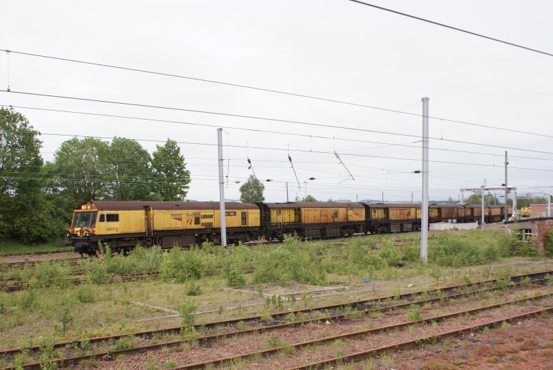 Track Maintenance Train C2101: Parked up at Carstairs Junction sidings on the 4th June 2011 , quite a rare sight. Photo of Track Maintenance Train C2101