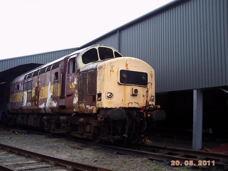 37413 in Bo'ness: 37413 looks very rusty in Bo'ness yard. 20/5/2011 Photo of 37413 in Bo'ness