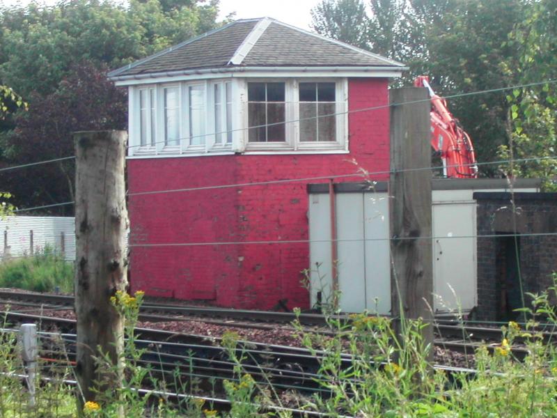 Carmuirs West Signalbox: Demolished on 17th July 2011 and now just a pile of bricks. Photo of Carmuirs West Signalbox