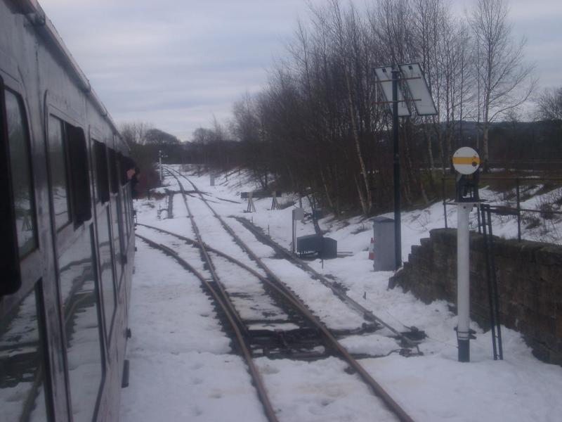 Manuel in the snow: Taken from the train as the run-round commences Photo of Manuel in the snow